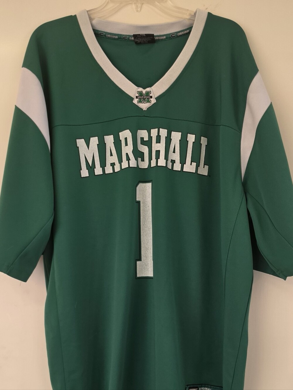 Colosseum NCAA Marshall University Green Football Athletic Jersey, The Herd #1
